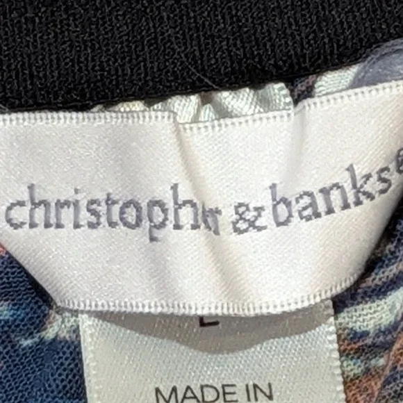 Christopher & Banks Tunic Womens L Paisley Forest Core Boho‎ Vintage Academia - Picture 8 of 11